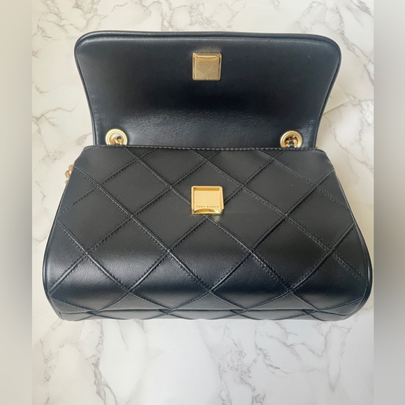 New Tory Burch Small Soft Fleming Leather Convertible Shoulder Bag Black - Picture 12 of 16